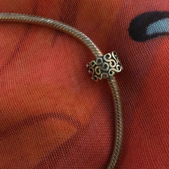 RETIRED Pandora Snake Chain Charm Bracelet with 2 Charms. ✨ - Picture 5 of 8